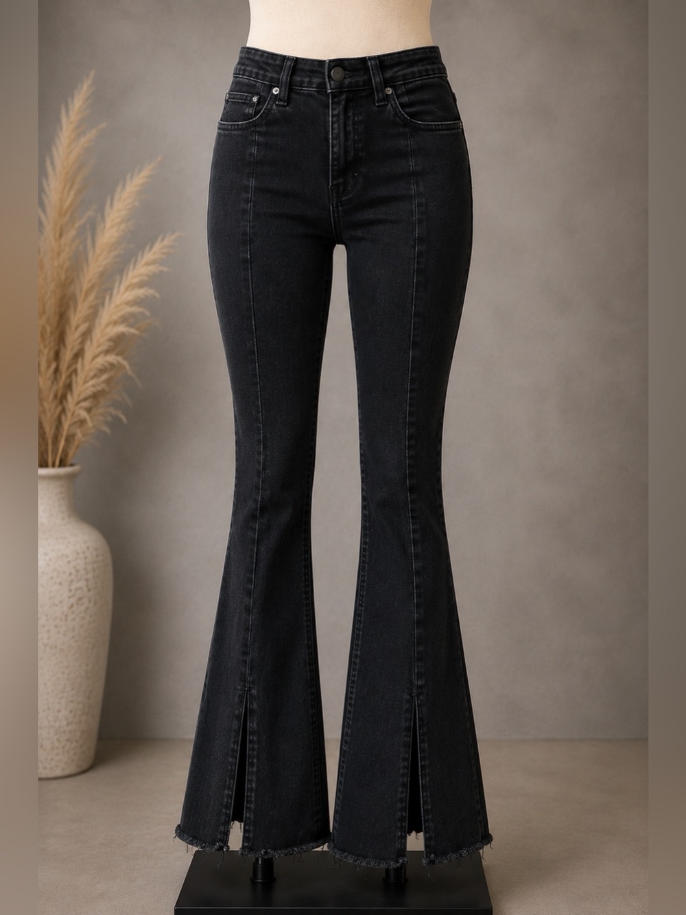 Abercrombie Curve Love The Skinny High Rise Split Hem Jeans 27/4R
